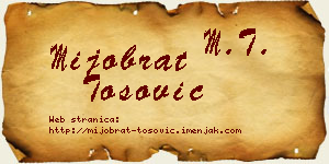 Mijobrat Tošović vizit kartica